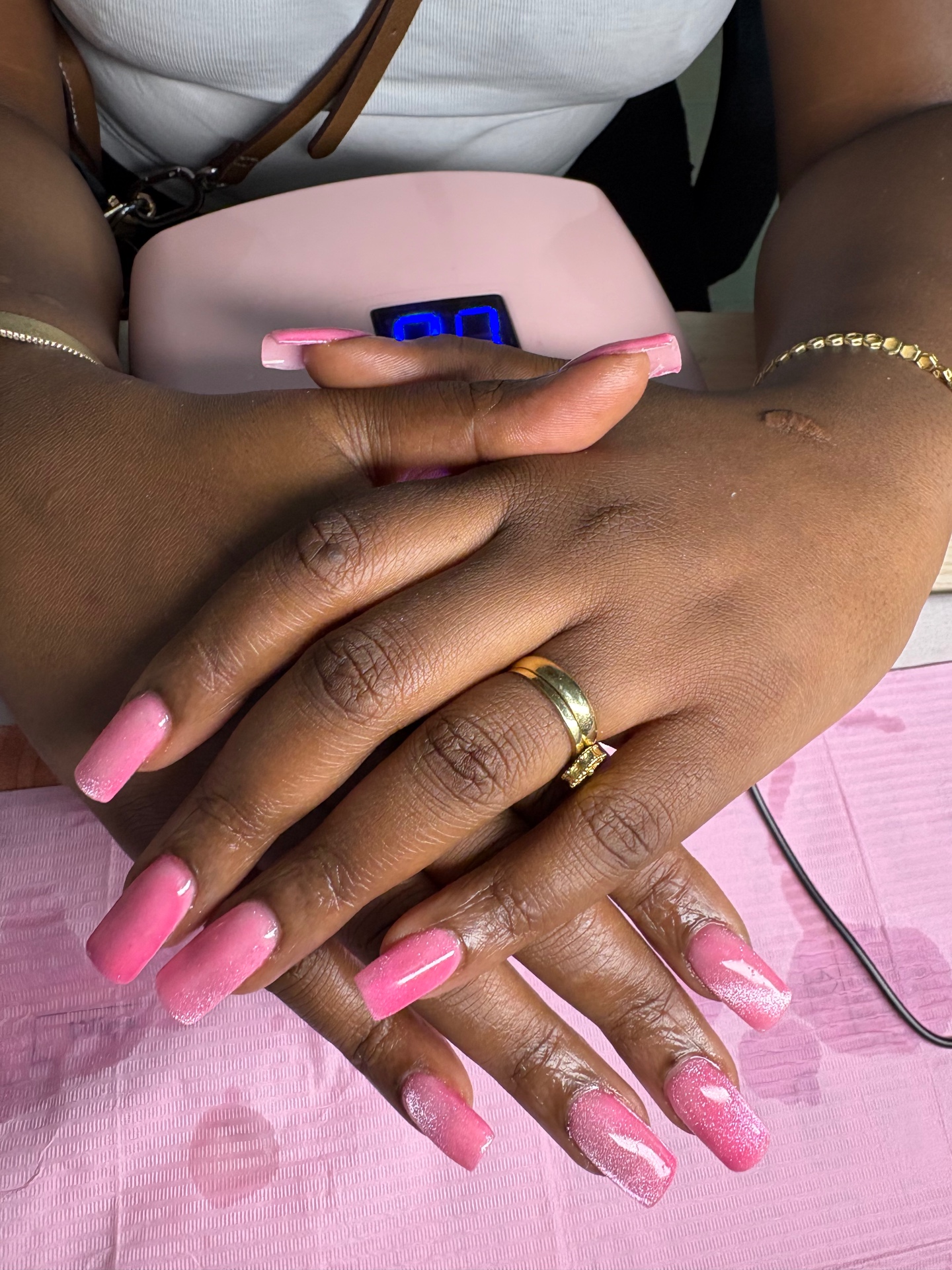 Pink Glitter Ombre Coffin